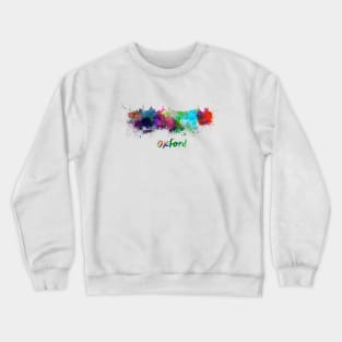 Oxford skyline in watercolor Crewneck Sweatshirt